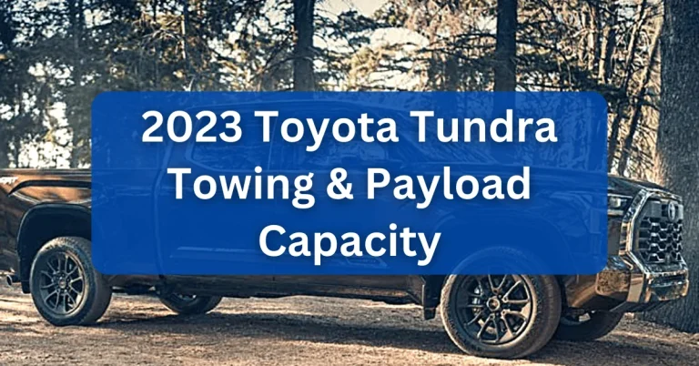 2023 Toyota Tundra Towing Capacity Chart Payload Capacity Chart