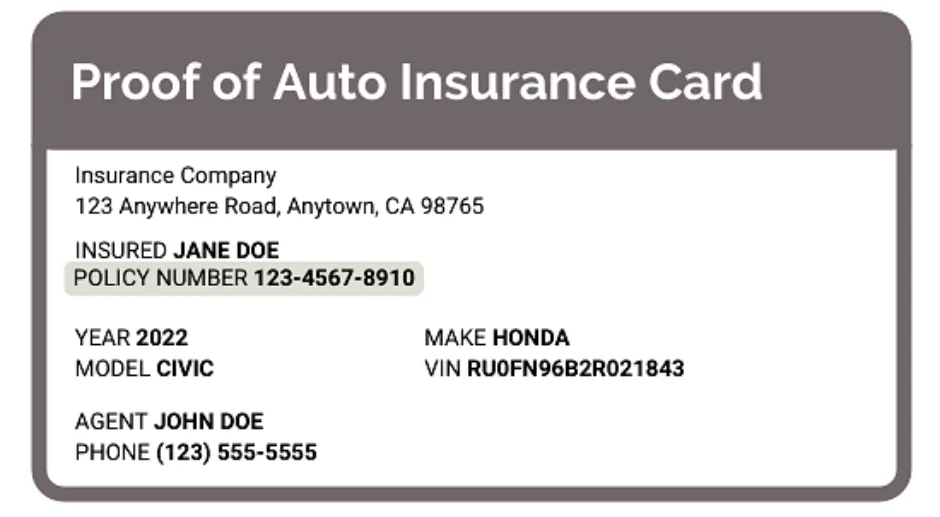 Insurance Documents (How to Find My VIN Number Without My Car)