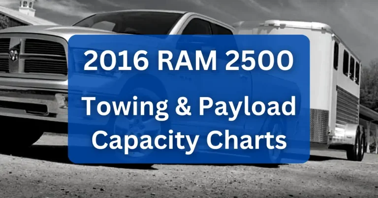 2016 RAM 2500 Towing Payload Capacity Charts