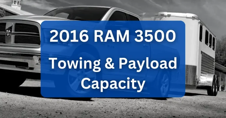 2016 RAM 3500 Towing Payload Capacity