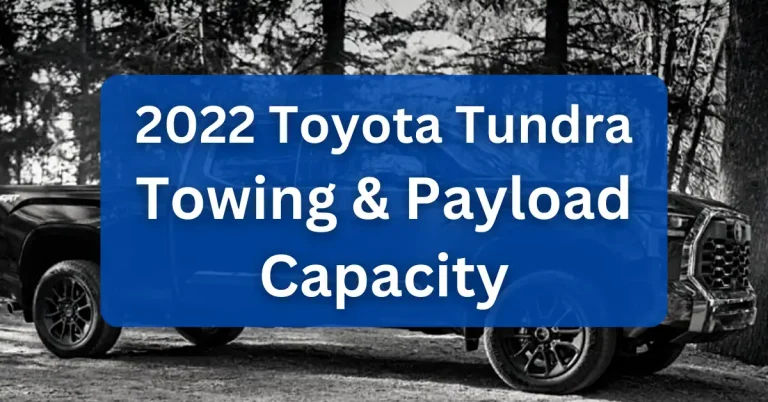 2022 Toyota Tundra Towing Capacity Chart Payload Capacity Chart